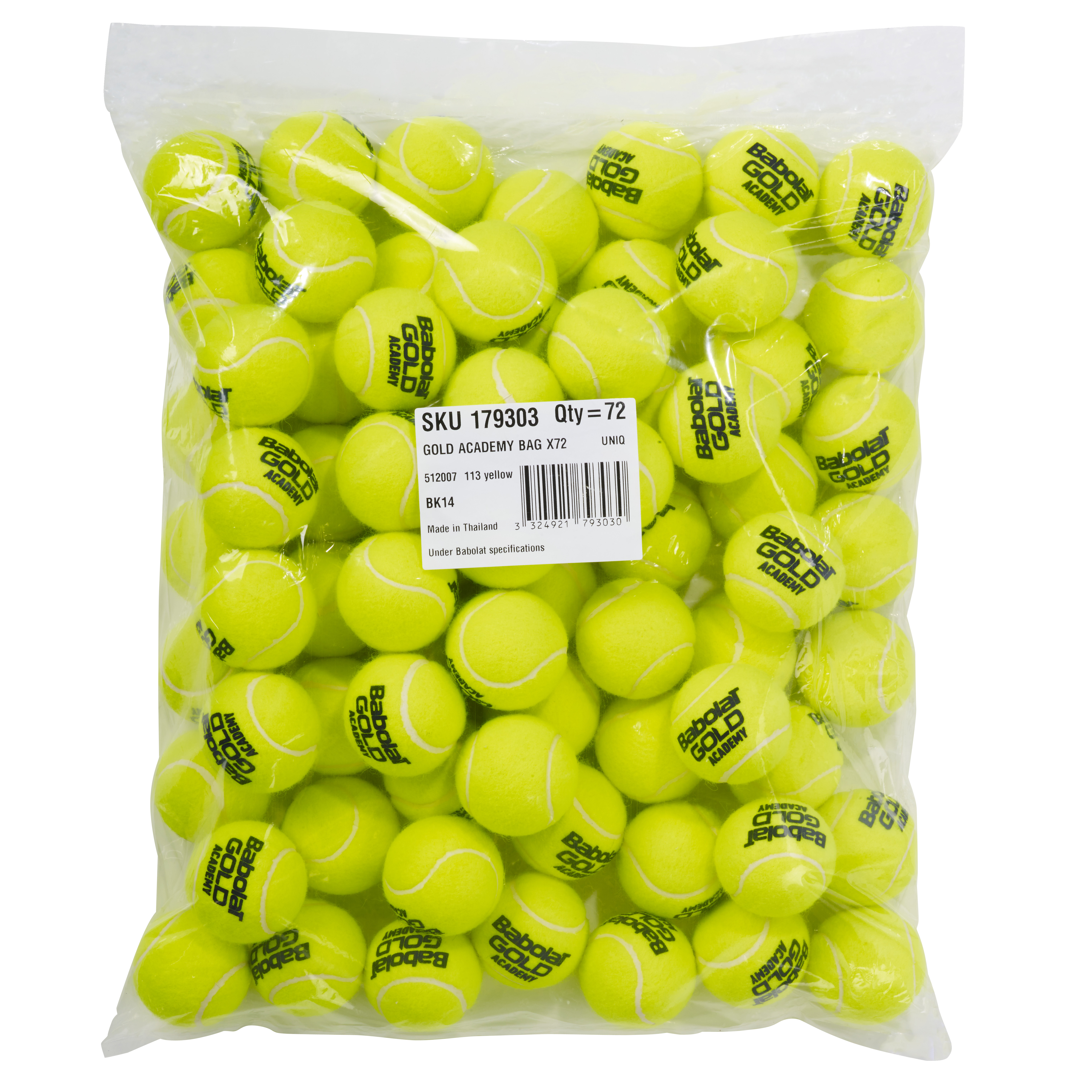 GOLD ACADEMY BALL x72 REFILL POLYBAG